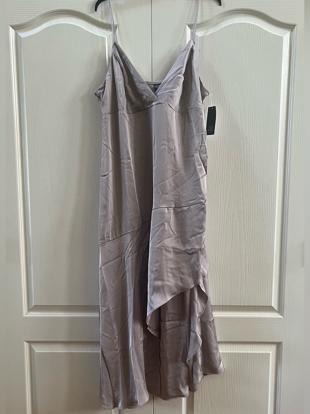 NWT Wild Fable Satin Asymmetrical Maxi A-Line Dress Size 1X. Gray